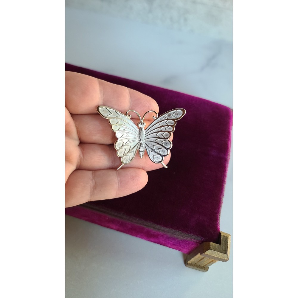 Vintage Beau Sterling Butterfly Brooch